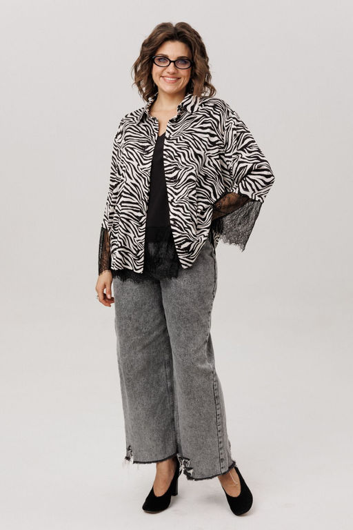 Блуза ANELLI 1801 зебра  фото 4