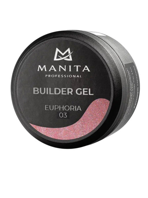Manita Professional Гель моделирующий для ногтей с хлопьями юки / Builder Gel Euphoria №03, 15 мл