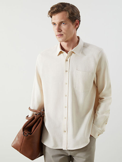 Slim Fit Uzun Kollu Arm?rl? Erkek G?mlek