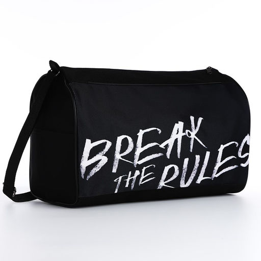 Сумка спорт Break the rules, 40*24*21, отд на молнии, черный - Nazamok фото 6