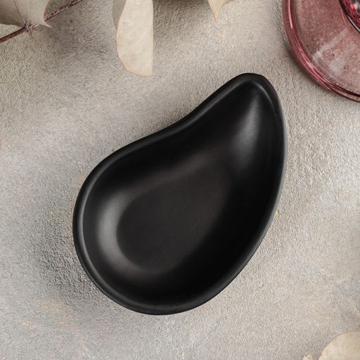 Цена за 2 шт. Соусник «Чёрный Восток», 10×6.6×2.5 см, пластик, чёрный