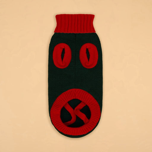 Свитер для животных Рога удачи, размер L (ДС 35 см, ОШ 29, ОГ 29-49), зелёный - Пижон фото 11