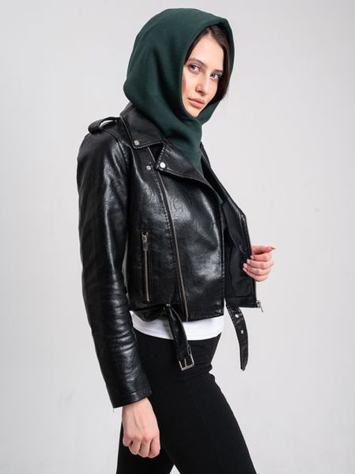 Капор трикотажный малахит, капюшон - Yollochka фото 6