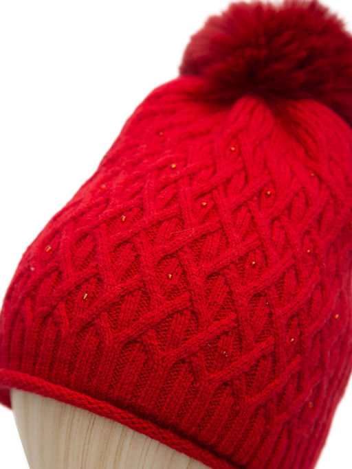 Шапка жен. шерсть+виск+анг LB-D77022 red - Labbra фото 3