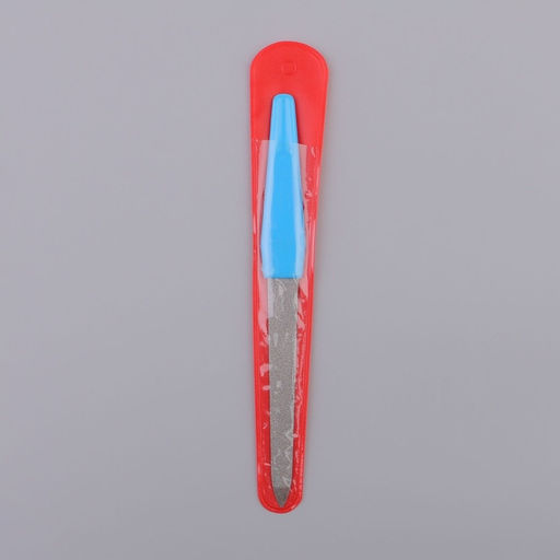 Цена за 8 шт. Пилка металлическая для ногтей, 15 см, в чехле, МИКС