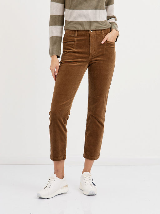 брюки женские укороченные из микровельвета - Glenfield фото 3