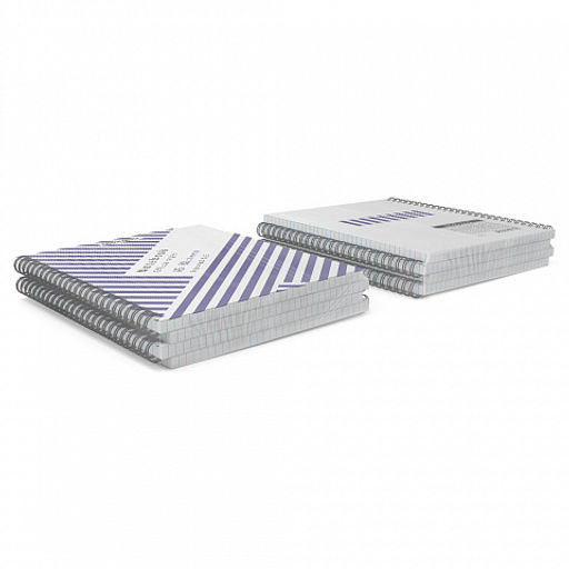 Цена за 4 шт. Тетрадь общая с пластиковой обложкой на спирали ErichKrause Blue Concept, А5, 80 листов, клетка  фото 3