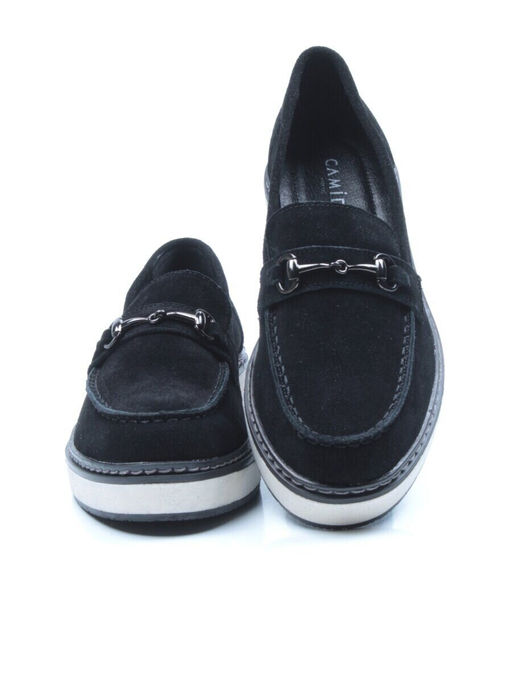 03-5062-2 BLACK Лоферы женские (натуральная замша)