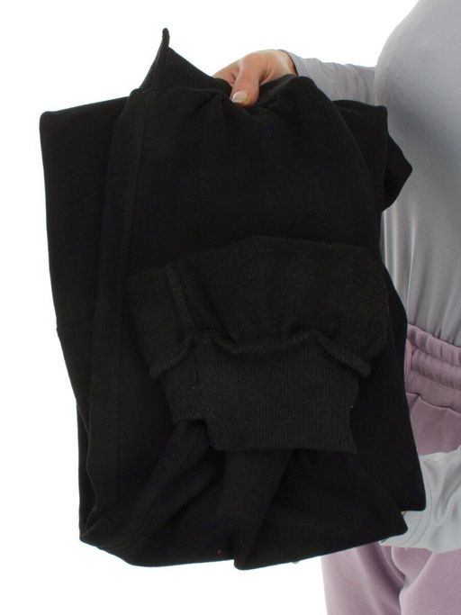 HC-205-1 BLACK Брюки спортивные женские (95% хлопок, 5% спандекс)