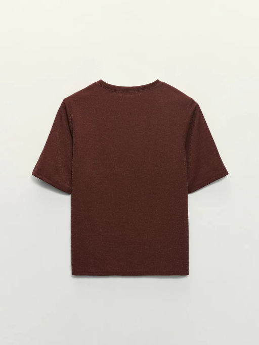 Футболка с люрексом и разрезами / Zarina