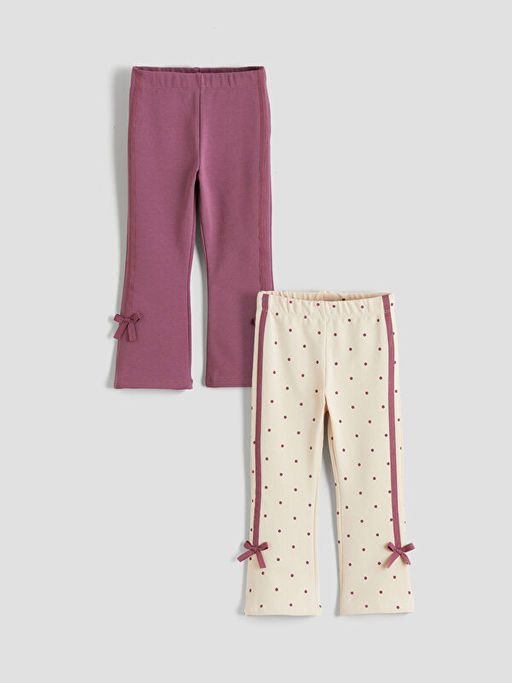 Fiyonk Detayl? ?spanyol Pa?a K?z ?ocuk Tayt 2li