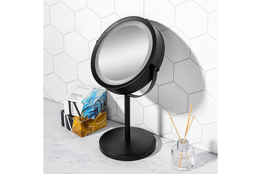 Зеркало двустороннее на подставке 21*13,5*33 см 5-кратный зум со светод.подсветкой,черное - Elan gallery фото 11