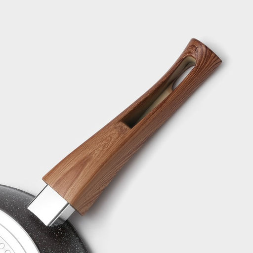 Сковорода Magistro Granit, d=26 см, съёмная ручка soft-touch, антипригарное покрытие, индукция, кованый алюминий, чёрная фото 5