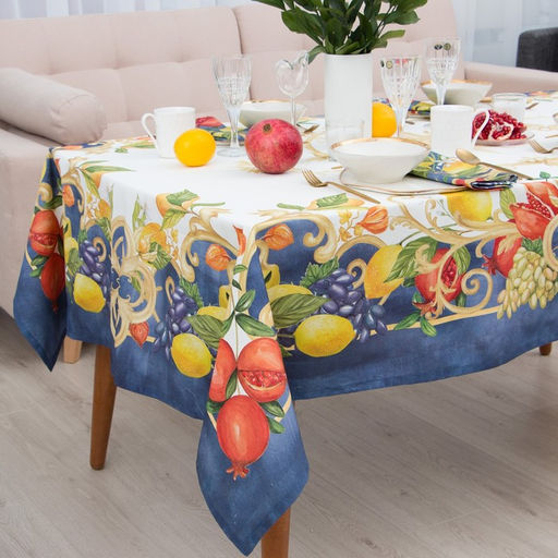 Скатерть «Этель» Southern fruits, 149×182±2 см с ГМВО, 100% хлопок, саржа 190 г/м²
