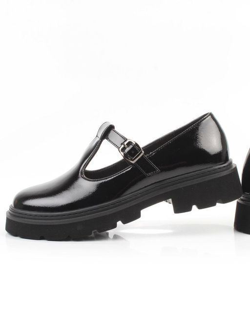 06-DLG02-2 BLACK Туфли женские (натуральная кожа)