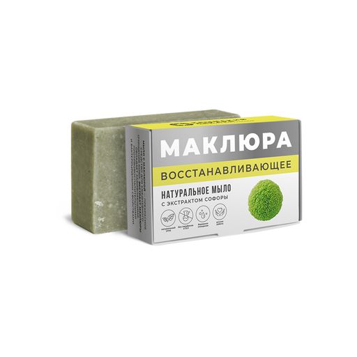Мыло натуральное с маклюрой Восстанавливающее с софорой - Мануфактура дом природы фото 2