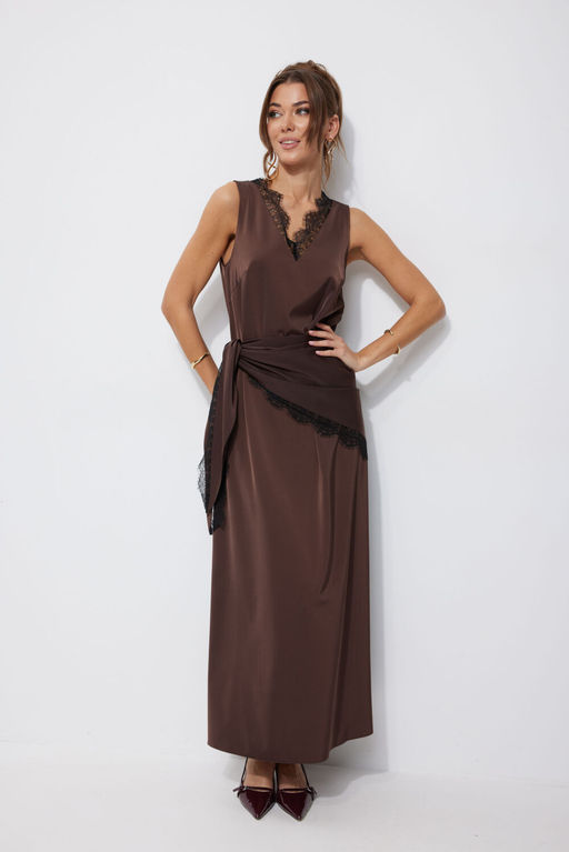 Платье LYUSHe 4249 коричневый  фото 4