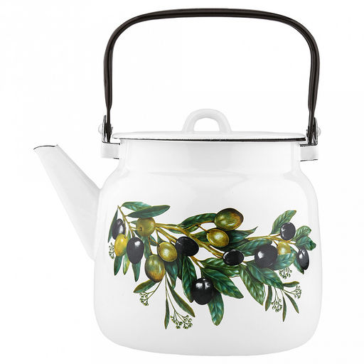 "Оливковая ветвь" Чайник эмалированный 3,5л, металлическая крышка (Россия)
