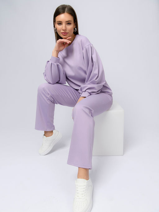 Брюки светло-сиреневые классические - 1001dress фото 3