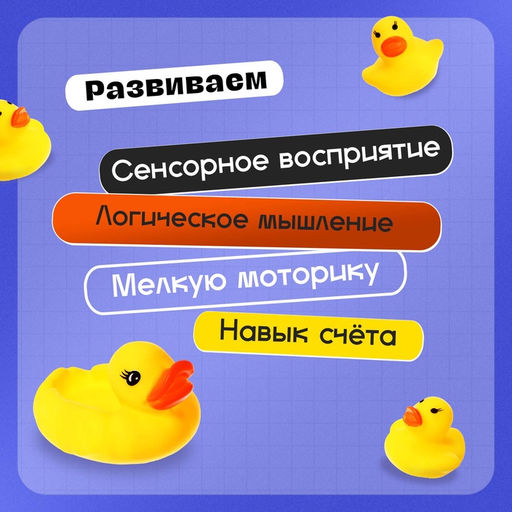 Развивающий набор «Сенсорные уточки», 3+