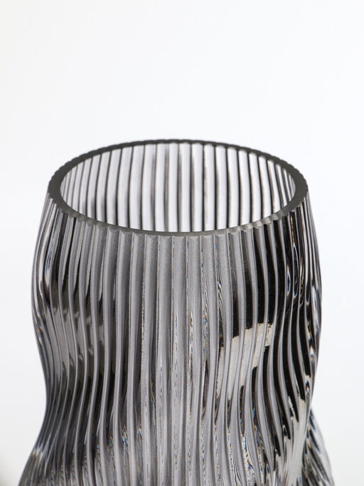 Ваза «Венди», 29×12×10 см, стекло, серая