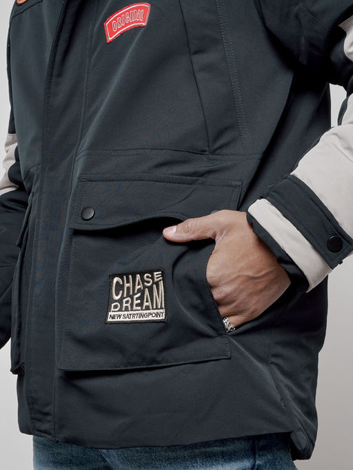 Куртка мужская зимняя с капюшоном молодежная темно-синего цвета 88906TS - Mtforce фото 11