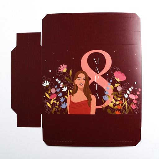 Коробка складная 8 марта, girl, 30 20 9 см - Дарите счастье фото 6