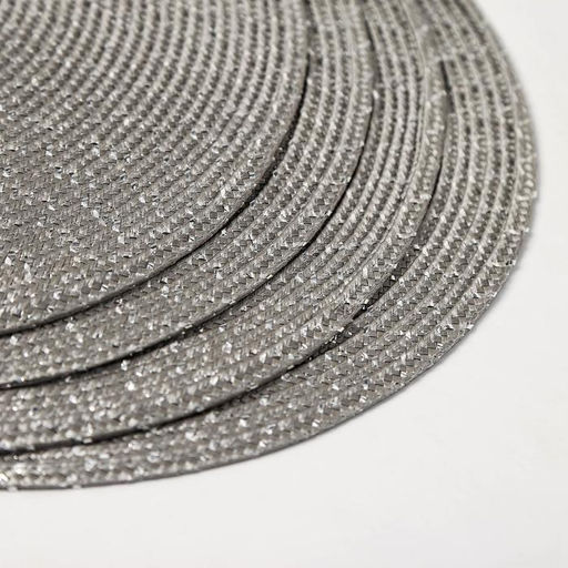 Набор салфеток сервировочных на стол Доляна Рэй, 4 шт, d=38 см, цвет серый  фото 4