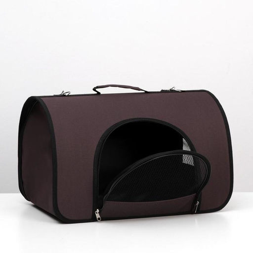 Сумка - переноска для животных, 2 входа, 46 х 28,5 х 30 см, коричневая - Simaland фото 4