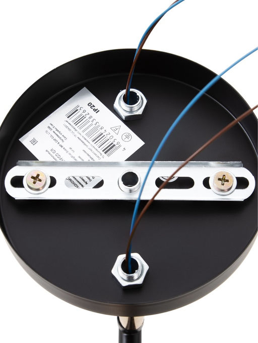 Люстра 12229/2, 2хE27, 60 Вт, чёрный/золото