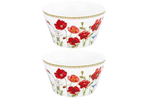 Набор 2 салатников 13*13*7,5 см 600 мл Маки NEW BONE CHINA - Elan gallery фото 12