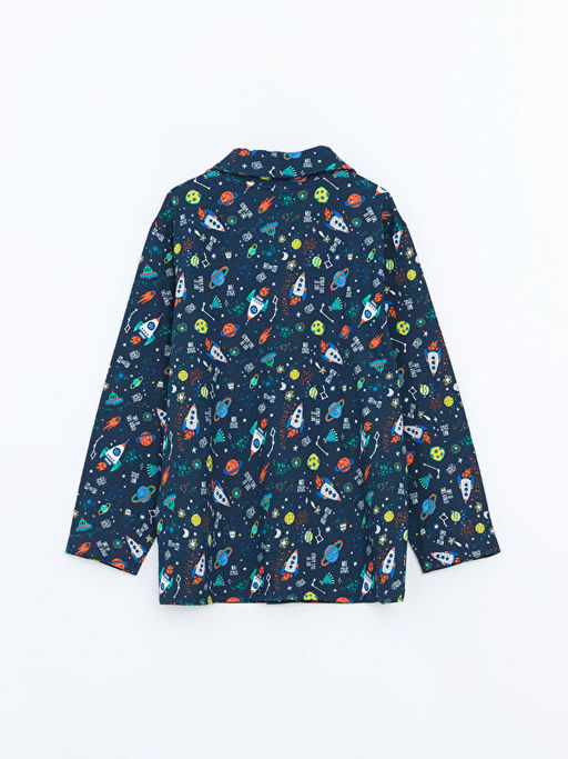 G?mlek Yaka Erkek ?ocuk Pijama ?st