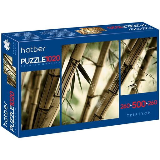 Puzzle Hatber набор 500 + 260*2 элементов "Triptych. Бамбуковый лес" (Т1020П32_22527)
