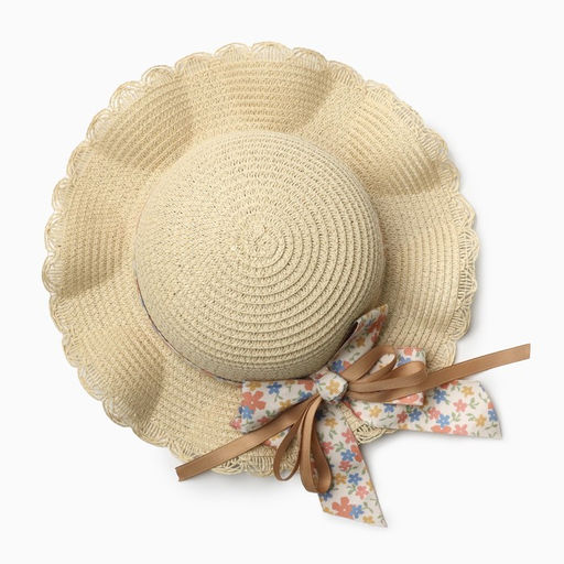 Шляпа для девочки "Милашка" MINAKU, р-р 52, цв.бежевый