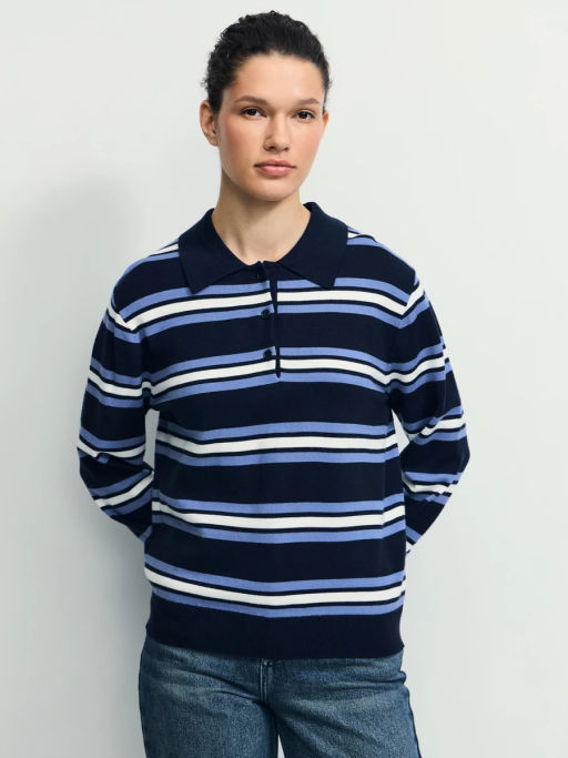 Джемпер из вискозы в полоску / Zarina фото 4