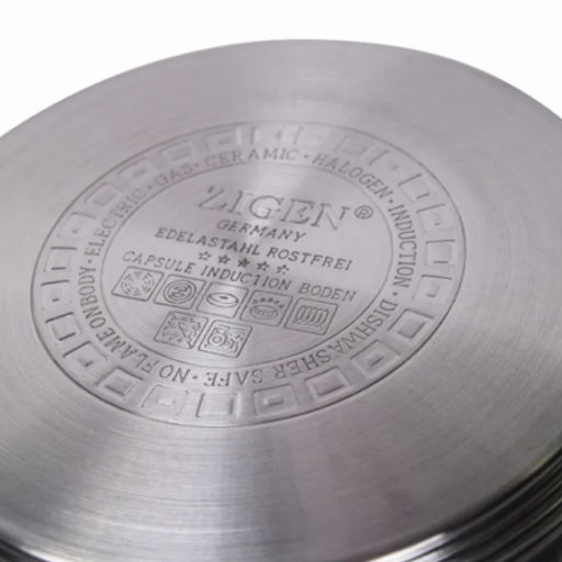 519 Набор кастрюль ZG (3пр полусф.2,1/3,1/4,1л мет.ручк.стекл.кр) ZIGEN (х4) - Mayer&boch фото 4