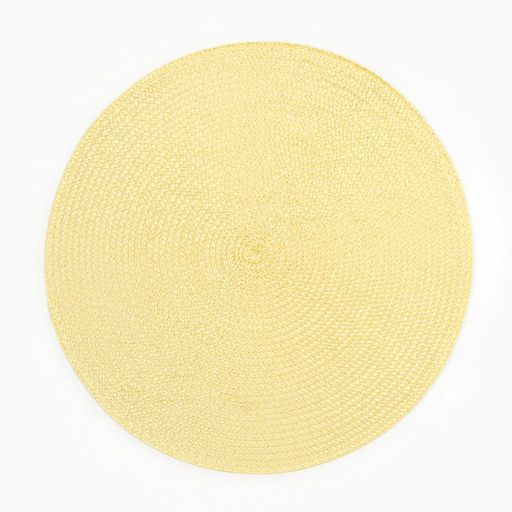 Салфетка сервировочная «Доляна. Классика», жёлтая, d=38 см