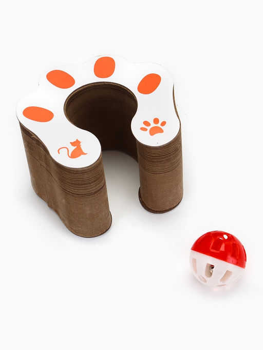 Когтеточка - игрушка «Пижон. Бублик», 11×11×7/20×11 см, гофрокартон, коричневая