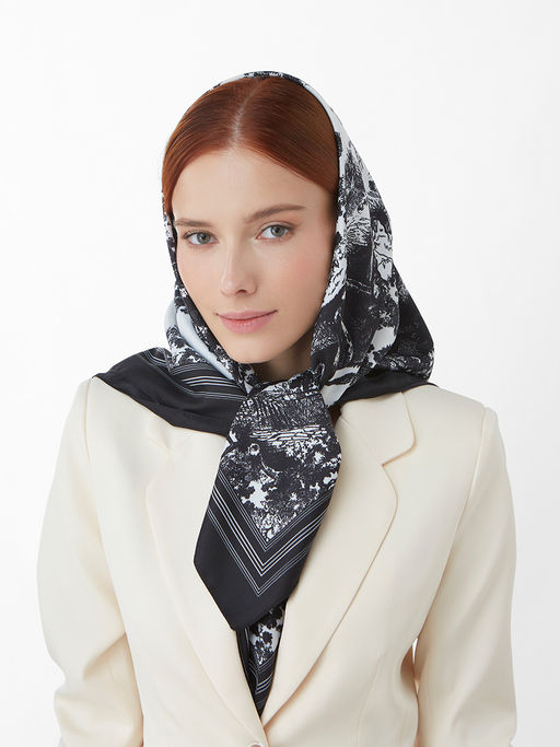 Большой, мягкий, тонкий и очень нежный платок с рисунком - Tantino фото 4