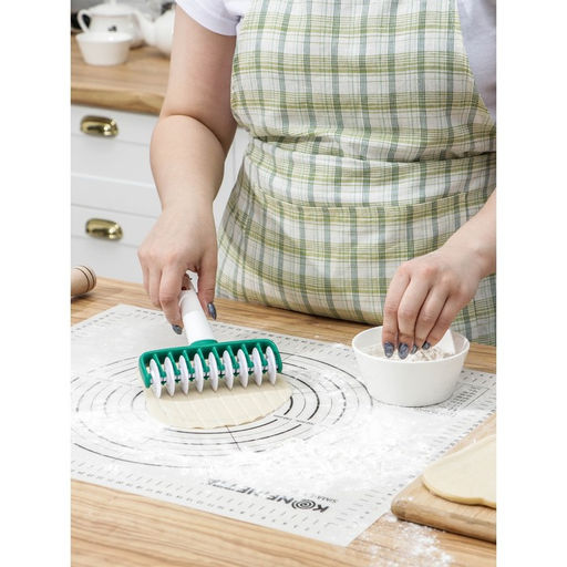 Валик для нарезки полос из теста KONFINETTA «Сладость», 14×17×4 см, пластик, белый