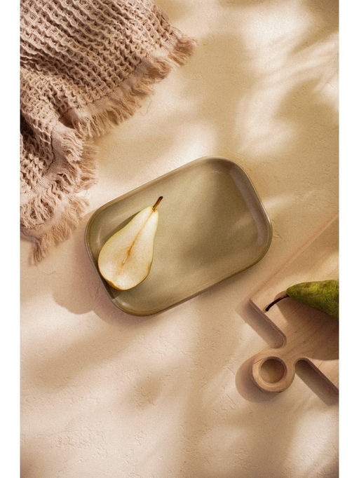 Блюдо фарфоровое SL Home «Песчаный бриз», 24.5×16.5 см, бежевый