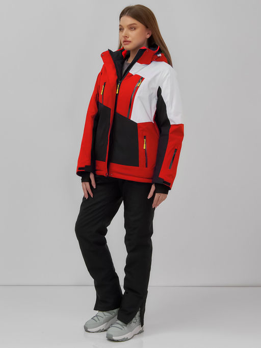 Горнолыжный костюм женский зимний красного цвета 07081Kr - Chunmai фото 3