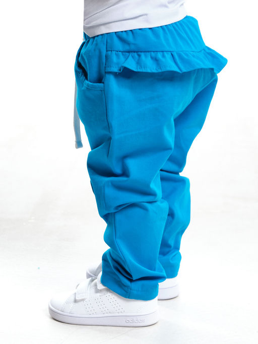 Текстильные брючки для девочки UD 4879 бирюза - Mini maxi фото 5