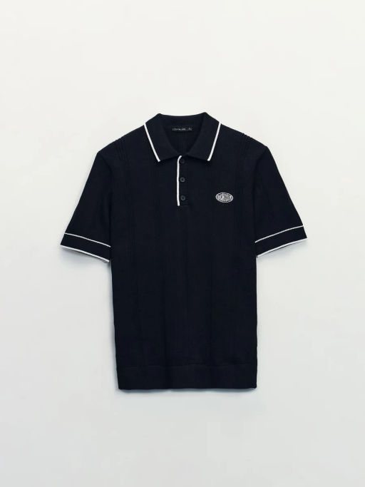 Джемпер поло фактурное с вышивкой / Zarina