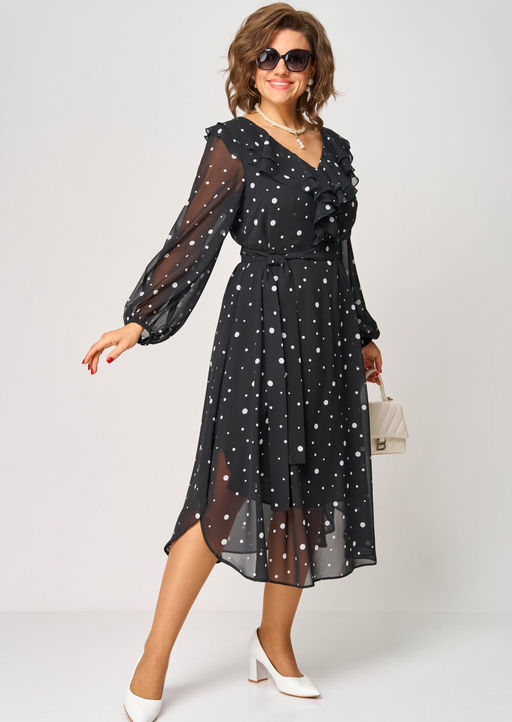 Платье EVA GRANT 7297В принт горох