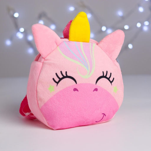 Рюкзак детский плюшевый для девочки Волшебный единорог, 18?18 см