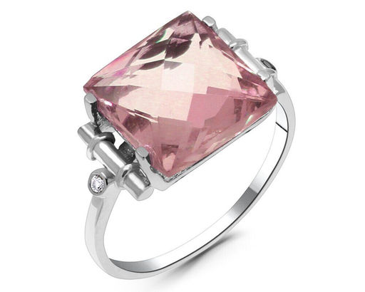 Кольцо из серебра морганит, Эммануэль