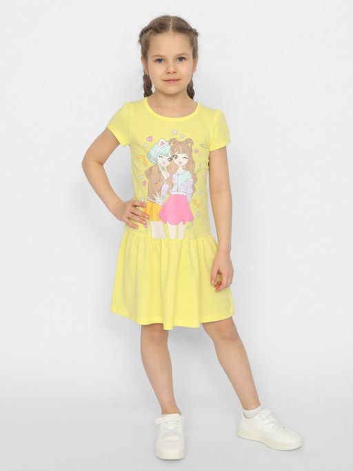 CRB wear / CSKG 63659-30 Платье для девочки,желтый/Ex.Cherubino  фото 3