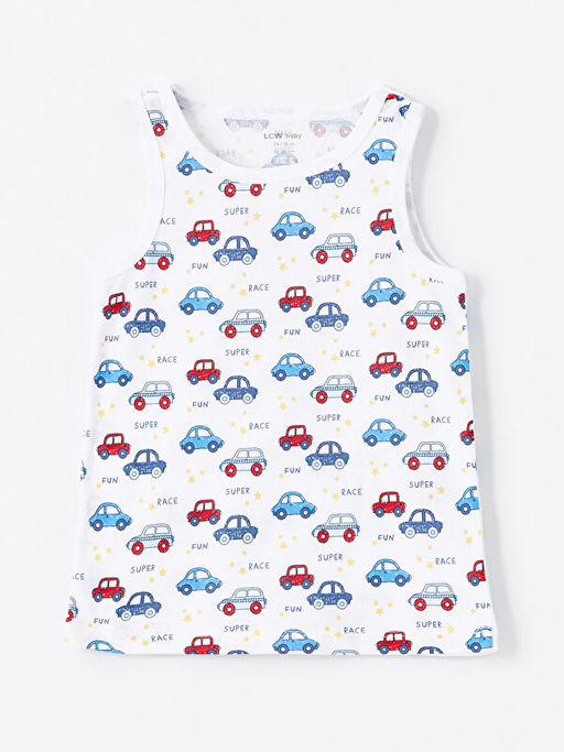 Bisiklet Yaka Bask?l? Erkek Bebek Atlet 3l? - Waikiki фото 2