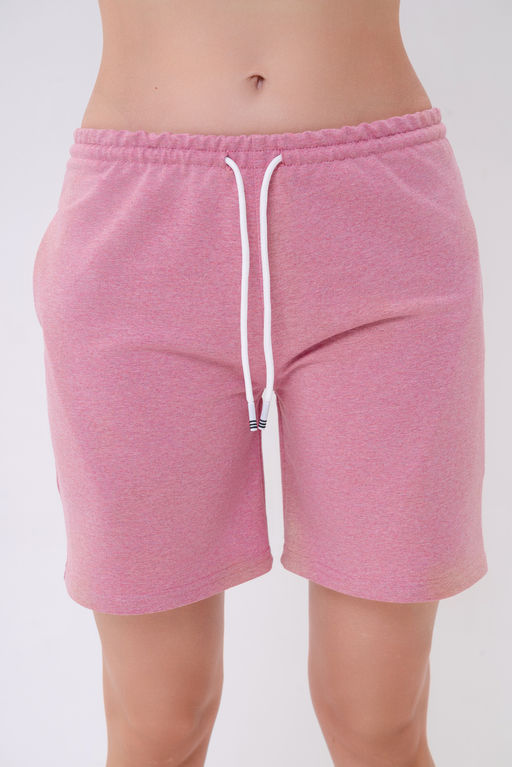 Шорты женские из футера Таиланд розовый меланж - Амадэль фото 2